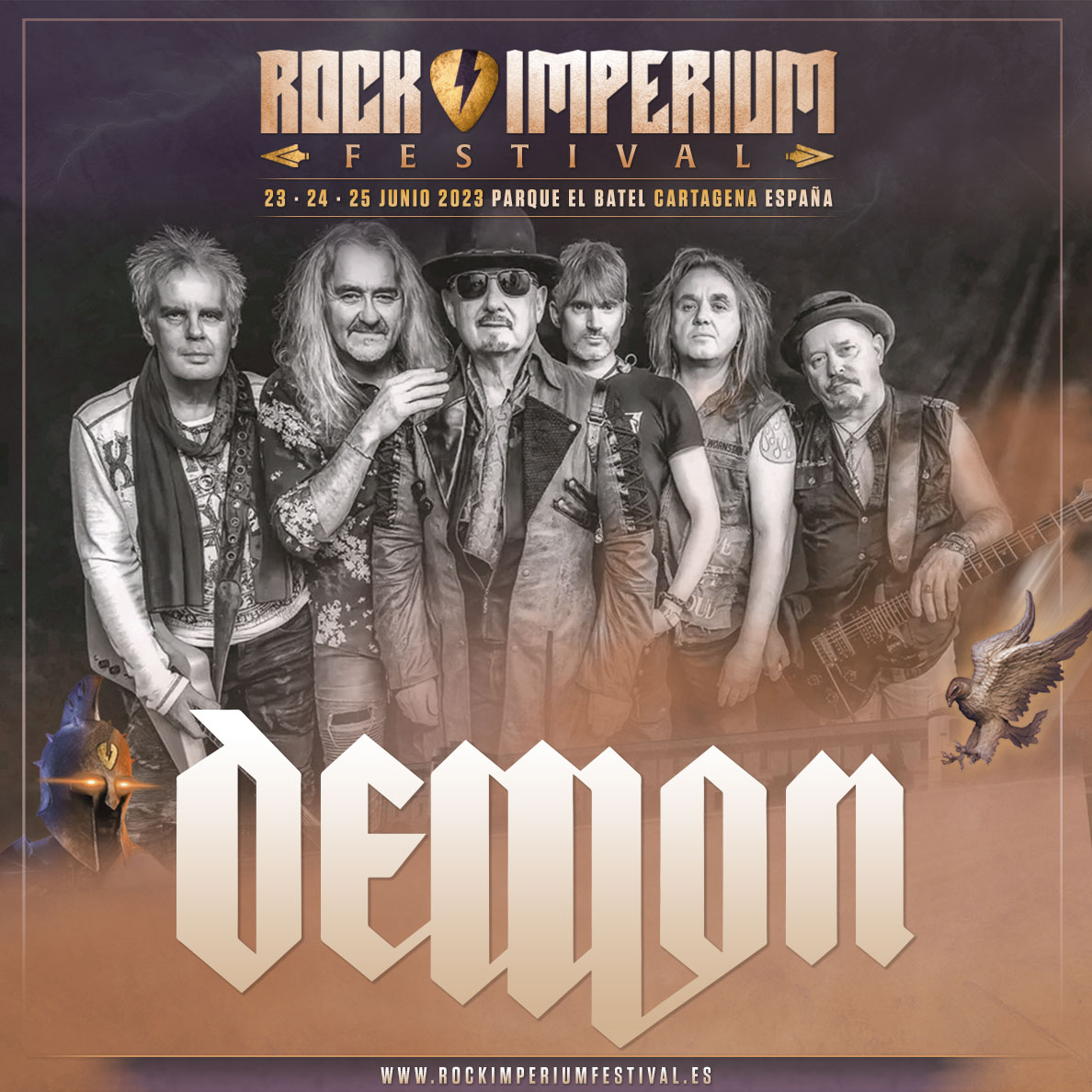 RockImperiumFes's tweet photo. :: LOS BRITÁNICOS DEMON, PIONEROS DE LA NWOBHM, SE SUMAN ROCK IMPERIUM FESTIVAL 2023 ::

Nos complace anunciar la confirmación de los legendarios Demon. La formación británica, pionera del NWOBHM estará incendiando Cartagena en la tercera jornada del festival, el día 25 de junio. Por otra parte y lamentándolo mucho, nos vemos en la obligación de comunicar que Angel Witch no podrán actuar en Rock Imperium Festival 2023, como estaba previsto, por razones que van más allá de su control.

Aquí su comunicado:

"We are sorry to report that, as with our 2022 live run, Angel Witch have been forced to cancel our summer shows in 2023 due to logistical issues well beyond the band’s control.
We hate to disappoint our fans and let down the promoters who have put faith in us, but no one is more frustrated and upset than the band themselves about this situation. Rest assured, however, we will to the live arena!"

No ha sido fácil encontrar una opción que sustituyera de modo coherente una banda tan significativa como lo es Angel Witch, pero desde nuestro punto de vista y tras una exigente labor curatorial creemos haber dado en el clavo con la inclusión de DEMON, una de las bandas pioneras del NWOBHM que ahora se suman a Rock Imperium Festival 2023, y cuya carrera y presencia en el festival resultan clave para comprender la historia del rock y en particular del heavy metal. 

Los mayores himnos de Demon como “Night of the Demon”, “Father of Time” o “Don’t Break the Circle” sonarán muy alto este verano en Rock Immperium Festival 2023 Cartagena junto a bandas del calibre de KISS, Deep Purple, Helloween o Europe y no te lo puedes perder. 

https://t.co/OOmzDhk0nE

:: ::

:: THE BRITISH DEMON, PIONEERS OF NWOBHM, JOIN ROCK IMPERIUM FESTIVAL 2023 ::

We are delighted to announce the addition of the legendary Demon to the festival's line-up. The British act, pioners of the NWOBHM scene, will be setting Cartagena on fire on the third day of the festival, June 25th. We are also deeply sorry to inform you that Angel Witch had to cancel their performance at Rock Imperium Festival 2023 for reasons beyond their control.

Find their statement below:

"We are sorry to report that, as with our 2022It  live run, Angel Witch have been forced to cancel our summer shows in 2023 due to logistical issues well beyond the band’s control.
We hate to disappoint our fans and let down the promoters who have put faith in us, but no one is more frustrated and upset than the band themselves about this situation. Rest assured, however, we will return to the live arena!"

It wasn't easy to find a suitable and coherent replacement for a band as special as Angel Witch but, after an exhaustive curational process, we believe we have found the right choice in the form of the legendary DEMON, also pioneers of the NWOBHM movement who are now part of the line-up of 2023's Rock Imperium Festival and whose career is an important piece of rock and heavy metal's history.

Some of their most celebrated classics like "Night of the Demon", Father of Time" or "Don't Break the Circle" will sound this summer at Rock Imperium Festival 2023 Cartagena together with bands like KISS, Deep Purple, Helloween or Europe and you can't kiss it.

https://t.co/gwWnqNtcL9