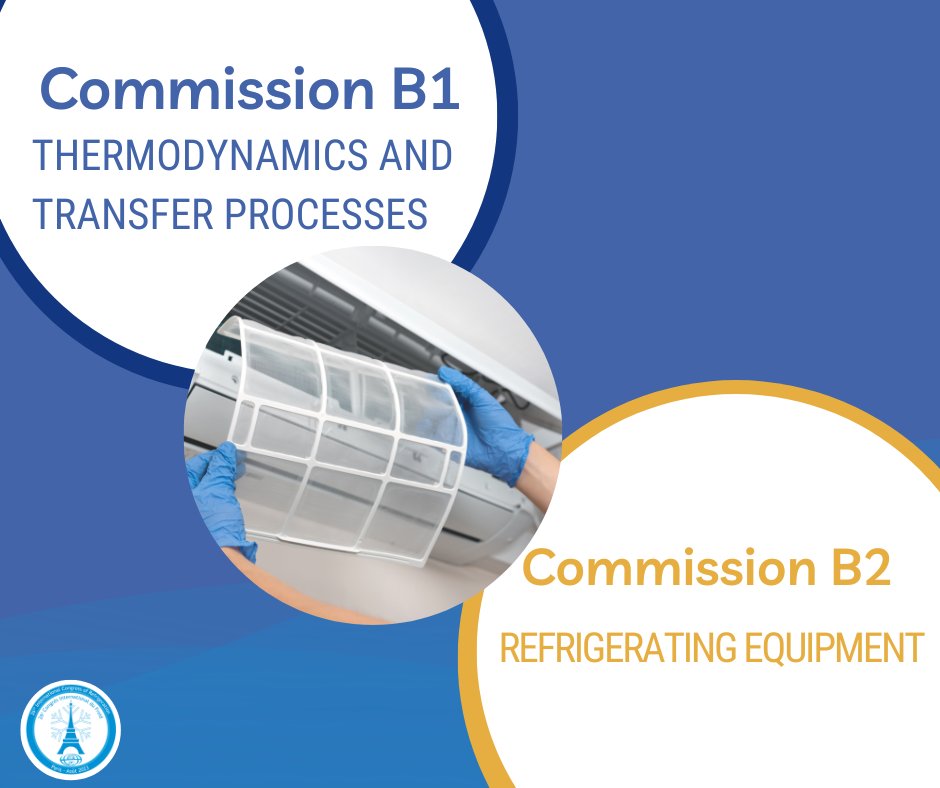 Discover the B1 &amp; B2 commissions

❄ B1 : THERMODYNAMICS AND TRANSFER PROCESSES

❄ B2 : LIQUEFACTION &amp; SEPARATION OF GASES

To get more informations about those topics, go to 👉icr2023.org/registration-c…

#coldchain, #airconditioning, #cryogenics and #heatpumps #Refrigeration