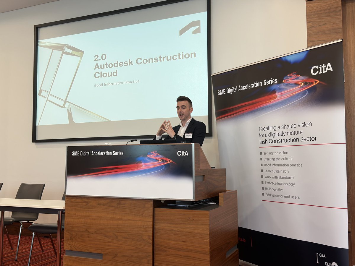 CITA_Ltd's tweet image. Our final speaker Jonathan Reinhardt from Diatec Group speaking on how companies can use the Autodesk Construction Cloud for good information practice.

#informationmanagement #bimmodeling #digitaltransformation