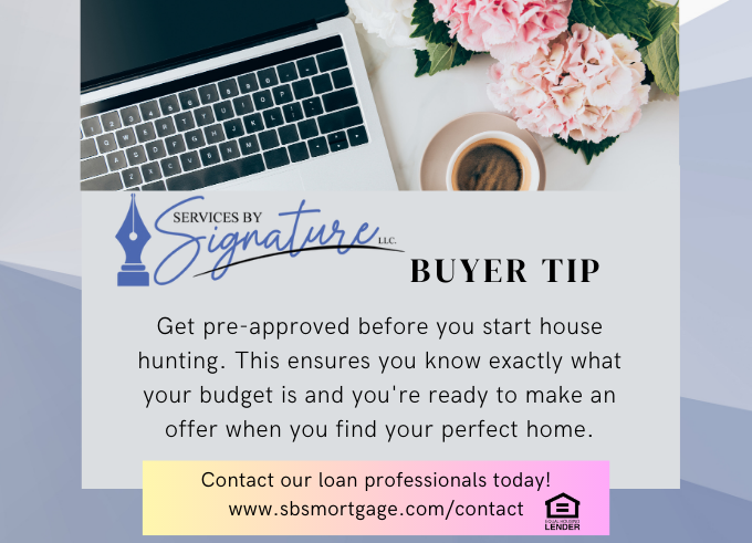 Just a friendly reminder from our professional loan experts at SBS Mortgage: always get pre-approved before house hunting! Knowing your budget upfront makes it easier to make an offer on your dream home when you find it. #mortgagetips #preapproval #SignatureLoans