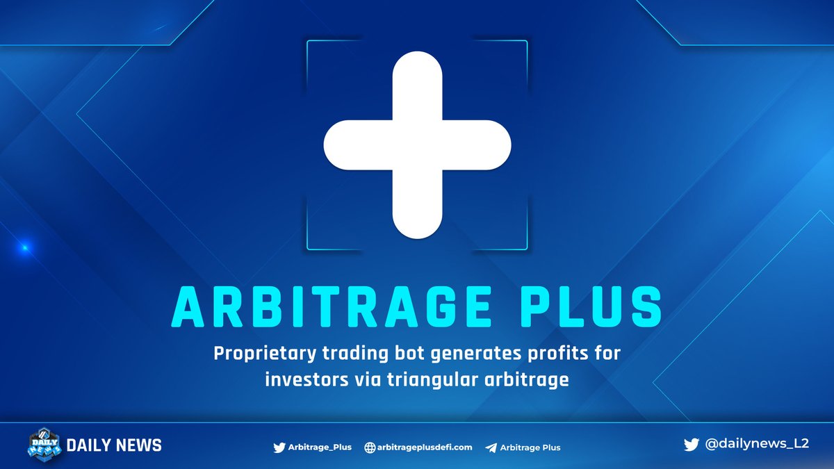 Have you guys heard of #Arbitrage?
Arbitrage Plus is a proprietary trading bot that will generate profits for investors via risk-free exchange &amp; triangular arbitrage. 
@Arbitrage_Plus #Buidl on #Arbitrum

🧵Key news below 🔰