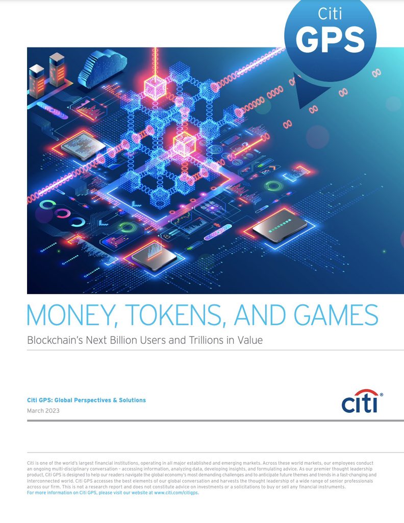 ronitA380's tweet photo. By 2030, blockchain will be measured in billions of users and trillions of dollars, driven by digital securities, tokenized money &amp; games 

@joymacknight from @TheBanker summaries our #tokenization report 
https://t.co/1MAMhFsopI well! 

https://t.co/cbzXA1OZ38

@FT #citi https://t.co/HheQvI03gO