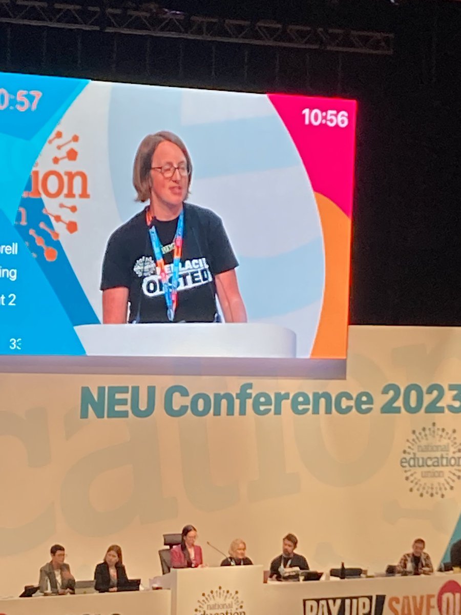 “We need to stop engaging with this ludicrous system” says @MissGumbrell #AbolishOfsted #ReplaceOfsted #NEU2023