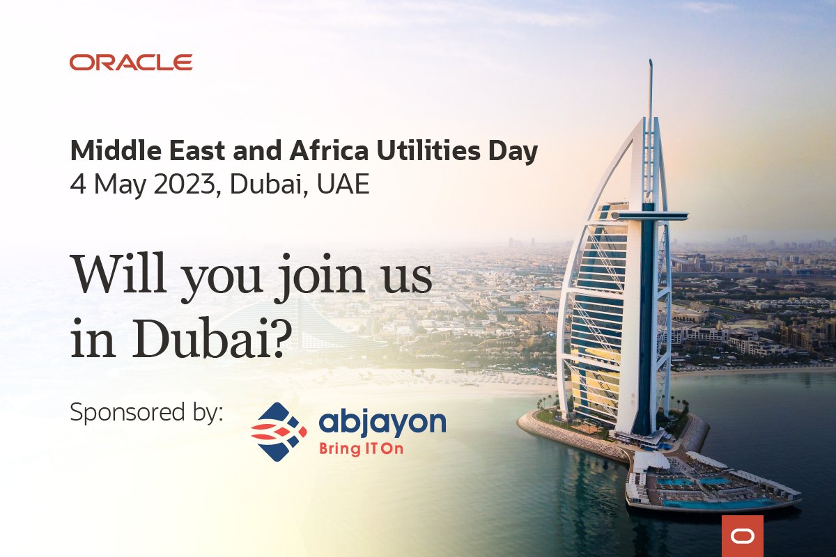 #Utilities professionals from across the Middle East and Africa are getting together to discuss the region’s most pressing #energy and #water topics. Book your place to join us: social.ora.cl/6013OG7L9