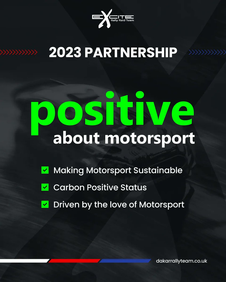 ExciteDakarGB's tweet photo. This year we're pledging to offset our carbon emmissions with Carbon Positive Motorsport! π
#sustainability #motorsport #carbonoffsetting #rallyraid #dakar #climateaware #ecofriendly #carbonpositive #offroad #femalecrew #dakarrally https://t.co/9yBPWN4UFn