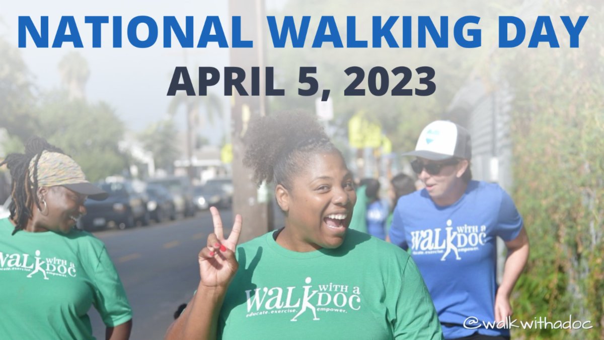 Today is #NationalWalkingDay! Walking is one of the BEST things you can do for your health. Take a look at some of the incredible physical & mental benefits then put on your party hat (aka walking shoes) and celebrate! walkwithadoc.org/2023/03/nation…