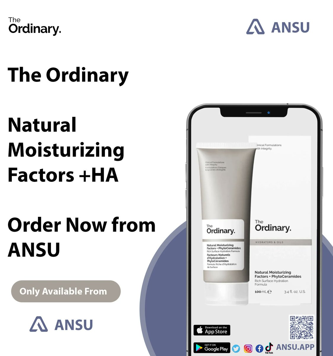 ansuapp's tweet photo. The Ordinary 

Natural Moisturizing Factors +HA 

{Waxa loo isticmalaa wajiga iyo luqunta} subixii iyo Habeenki }

Natural Moisturizing kan wuxu ufiicanyahay dhamaan maqaarada jirka  ayuu wuxu ka ilaaliyaa qalaylka sidoo kale wax dufan ahna malaha. https://t.co/prDcEgn7nZ