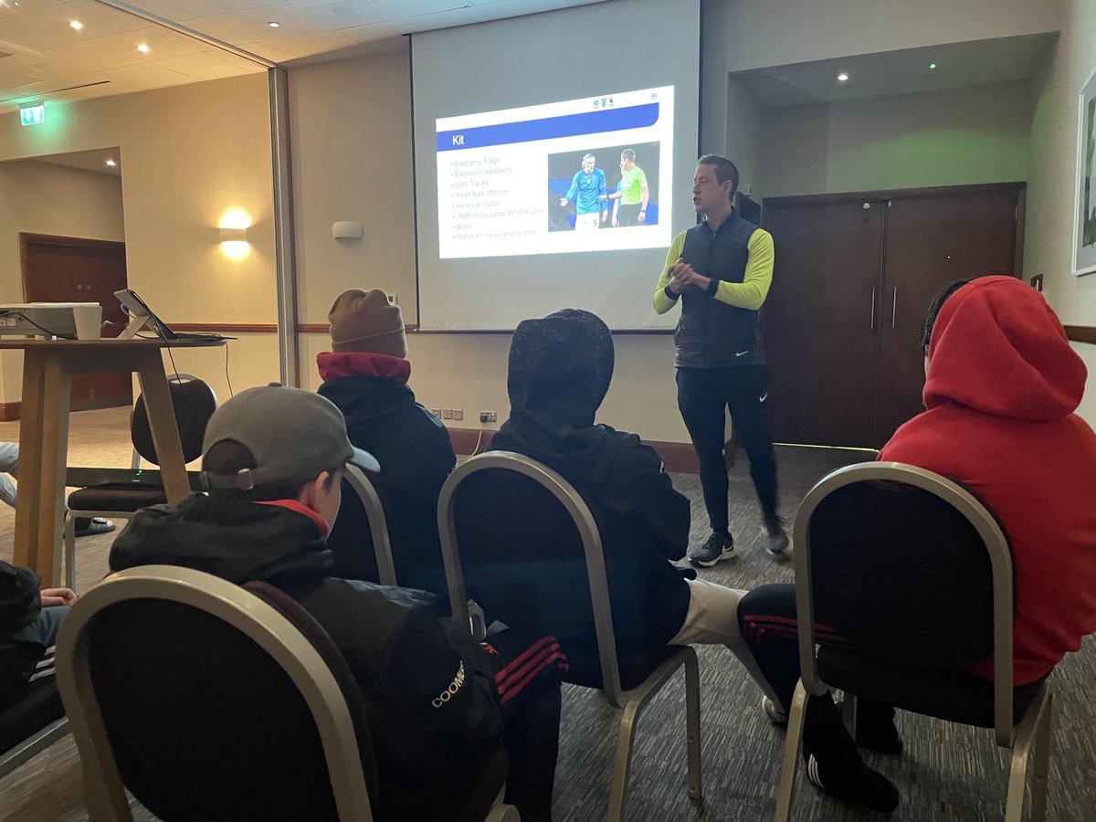 SJSC BU 14 in session with John Brooks who is a ref and VAR ref. The boys and parents learned a lot. ⁦⁦<a href="/St_Johns_Soccer/">St. John's Soccer Club</a>⁩