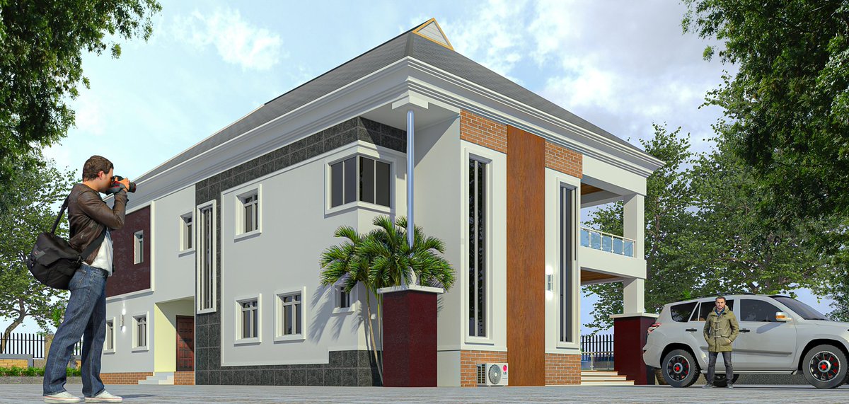 InstaViewME's tweet image. @InstaViewME I&apos;ve Designed A Standard 5 Bedroom Duplex Apartment on my client&apos;s  100 x100 plot at Ondo State. Nigeria . 

Contact me for your Architectural Designs +2348103566780