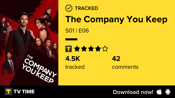 I've just watched episode S01 | E06 of The Company You Keep!  #thecompanyyoukeep  tvtime.com/r/2LIqA #tvtime