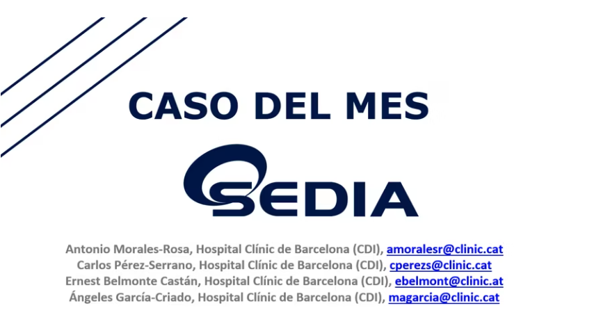 sediabdomen's tweet photo. 📢Nuevo #casoSEDIA: "Mujer de 43 años natural del norte de África, que consulta por dolor abdominal irradiado a espalda de 3 días de evolución, fiebre e intolerancia oral"
👉https://t.co/uLx25yS5xP
Recuerda que puedes ganar una inscripción para el XXIII Congreso Sedia 2024💪 https://t.co/sZsUYXcqKp