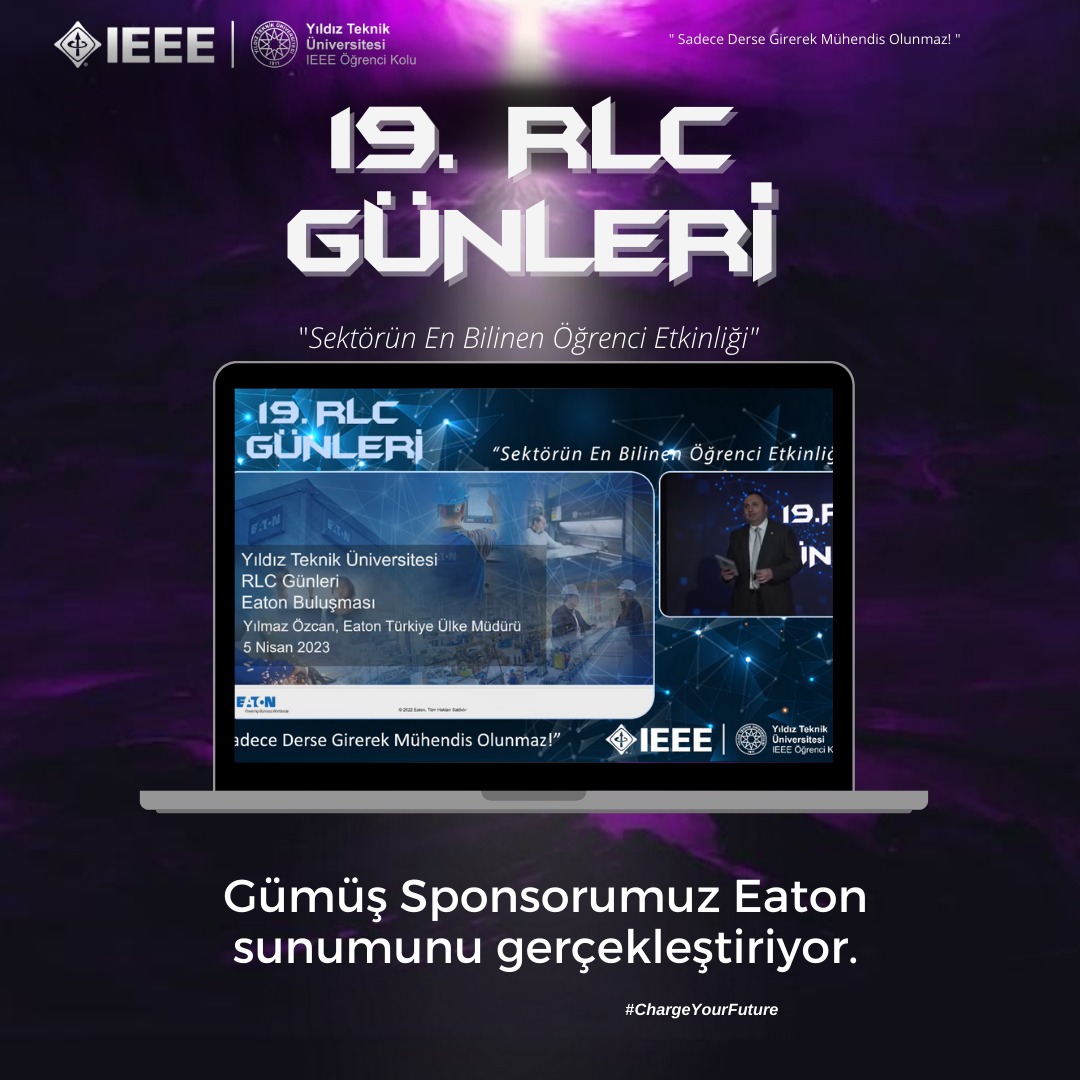 rlcgunleri's tweet photo. Etkinliğimize sektörün önde gelen firmalarından olan EATON oturumu ile devam ediyoruz.⚡️⚡️Siz de bu teknolojiden uzak kalmak istemiyor ve donanımlı konuşmacımızla tanışma fırsatı yakalamak istiyorsanız oturumumuza katılmayı unutmayın! #ChargeYourFuture https://t.co/f8FaXzozEE