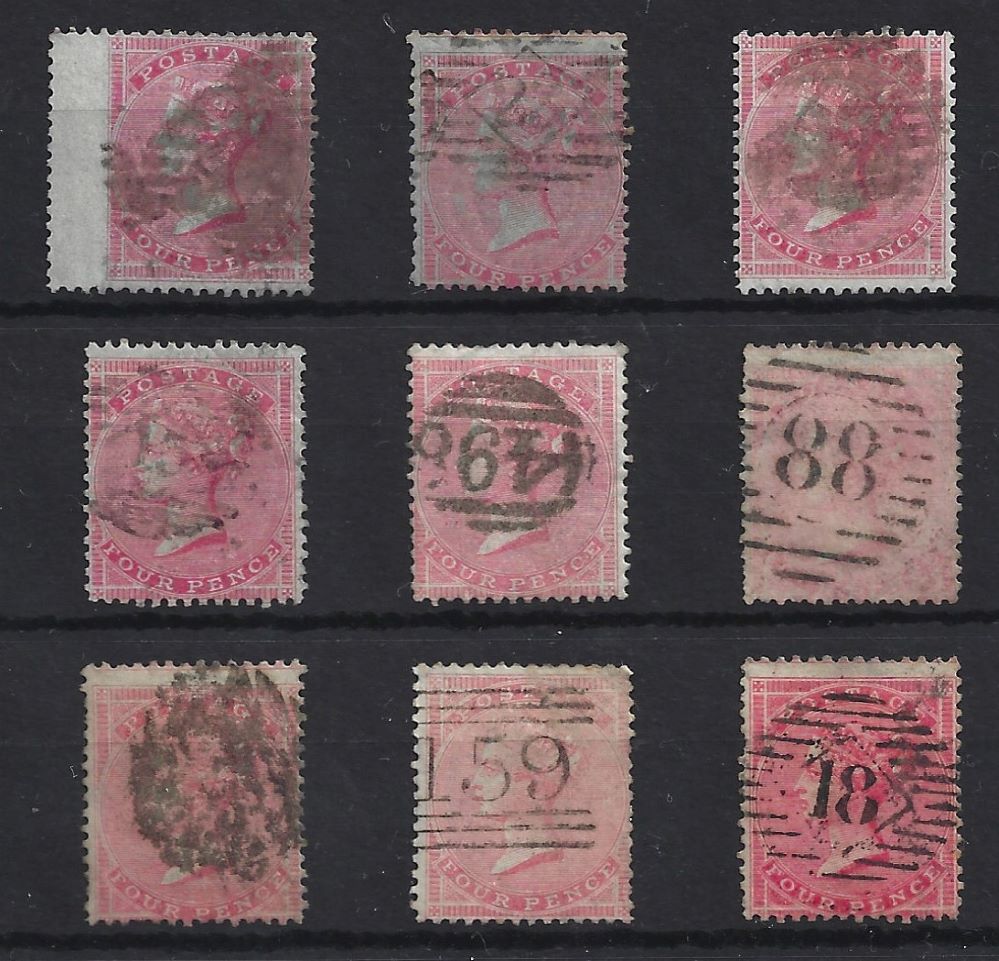 tagula_blue's tweet image. The 1855-57 4d collection, an excellent group for reference. Small garter (sg62, 62a, 62b), medium garter (sg63, 64, 65) and large garter (sg66, 66a, 66b) with a catalogue value of £4,300.
#Yikes #DeepPockets #Philately 🤪