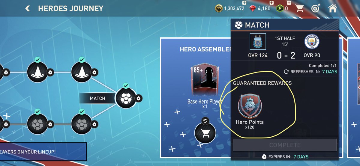 pranesh1099's tweet photo. @EAHelp  800 super score is usually given in the heroes journey  5 th match but this time it is given only 120 Super points only please fix this glitch as soon as possible https://t.co/xPAXHvMswc