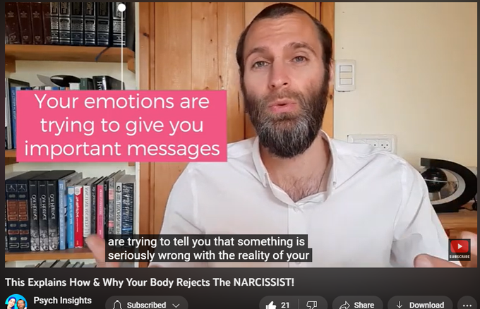 162 views  6 Mar 2023  #anxiety #relationships #toxicpeople
https://www.goldcbt.com/ In this video Josh Goldberg talks about anxiety, confusion, anger, resentment & how & why your body rejects the narcissist because of their abuse, manipulation, gaslighting, lies, blame and other toxic behaviors.  

#narcissist #toxicpeople #healing #health #relationships #anxiety