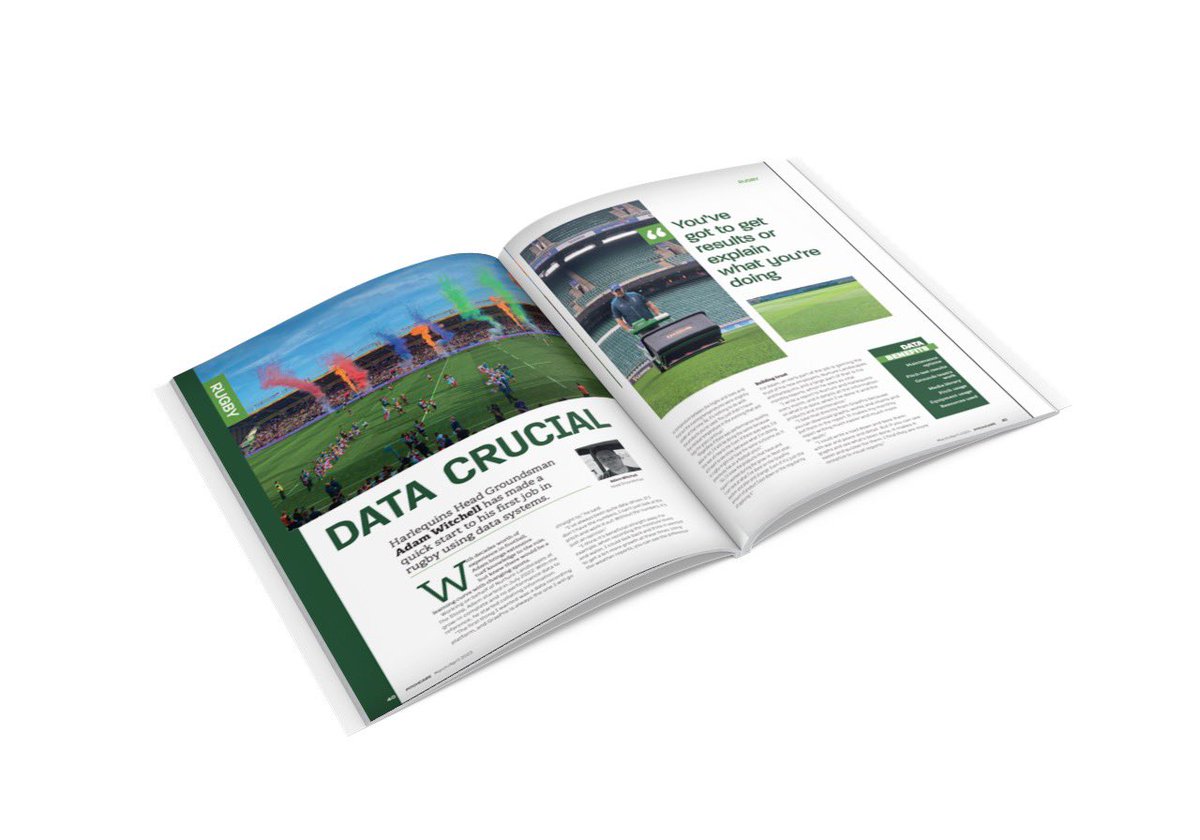 It is brilliant to see the importance of #data being highlighted in the latest edition of <a href="/Pitchcare/">Pitchcare</a> magazine, featuring the excellent work of <a href="/GreenWitch81/">Adam John Witchell</a> at <a href="/Harlequins/">Harlequins 🃏</a> using GrasPro.