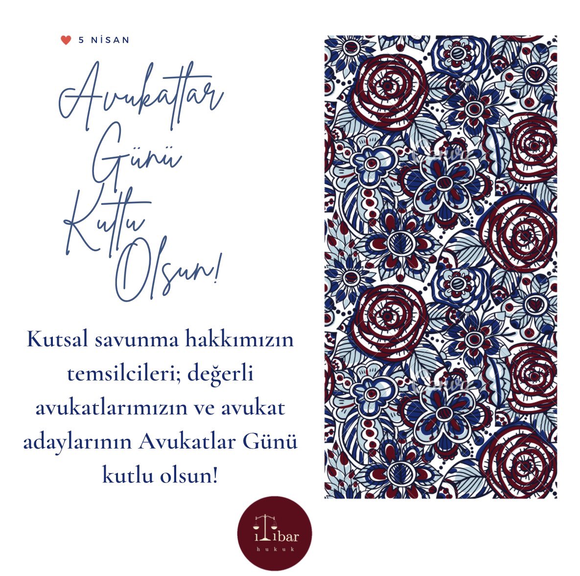 Kutsal savunma hakkımızın temsilcileri; değerli avukatlarımızın ve avukat adaylarının Avukatlar Günü kutlu olsun!