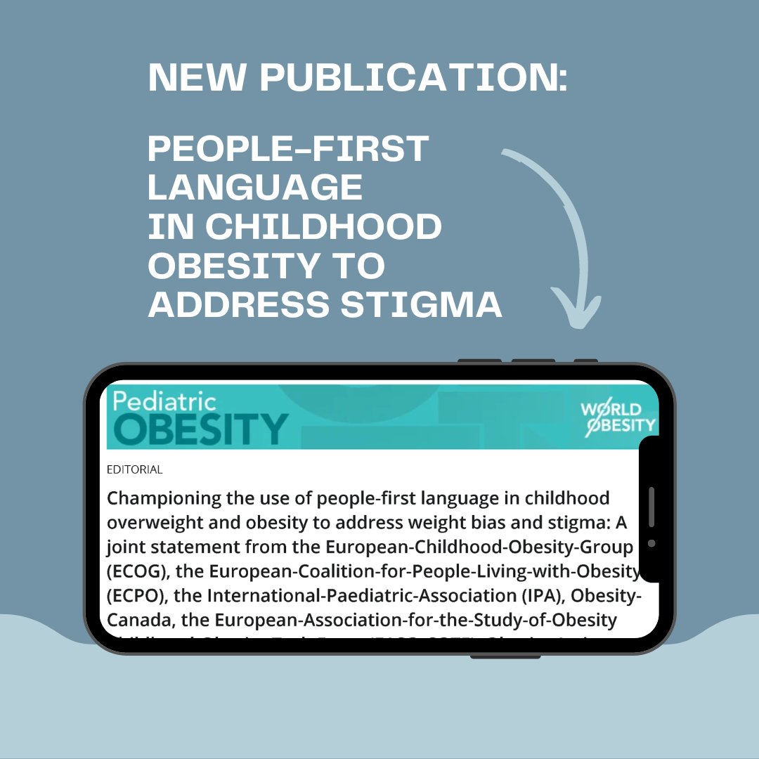 Our Vicki Mooney joined a team of global experts as a co-author for the publication of ‘People-first language and Pediatric Obesity’ in the international peer-reviewed journal Pediatric Obesity » doi.org/10.1111/ijpo.1… #AddressingObesityTogether <a href="/EASOobesity/">EASO</a> <a href="/WorldObesity/">World Obesity</a>