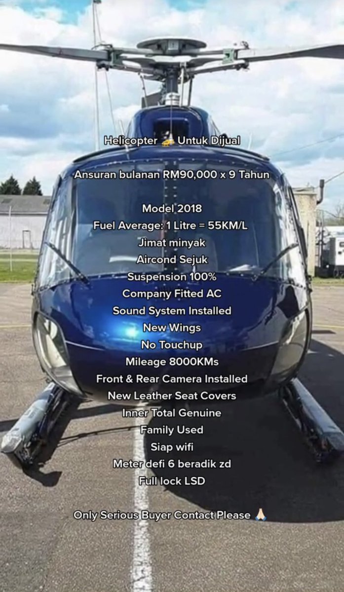 localrkyt's tweet photo. Helicopter untuk dijual https://t.co/vH7f7iKmZz