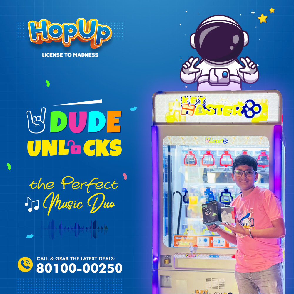 Congratulations to the lucky winner on winning perfect sources of music to be heard in personal space or loud aloud with the world.

#music #musicspeaker #luckywinner #soulful #playandwin #licensetomadness #hopupchandigarh #TrampolineParkFun #IndoorPlayground #vibe #indoorgames