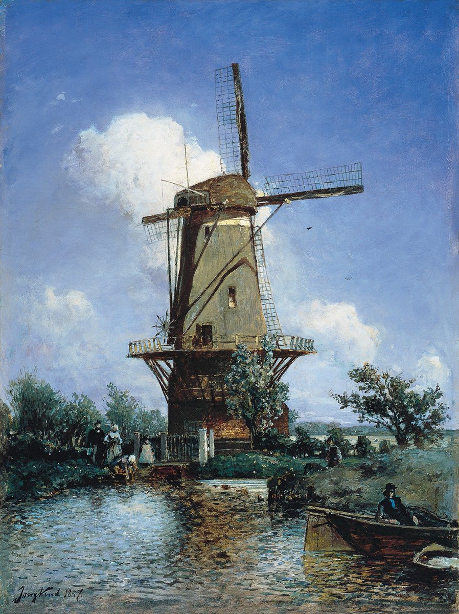 Un precursore dell'impressionismo ?

Johan Barthold Jongkind -1819-1891
Windmill near Deft