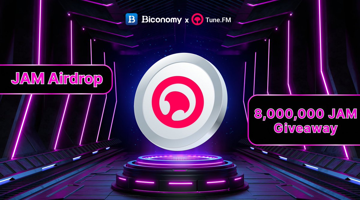 BiconomyCom's tweet photo. 🚀 #Biconomy X https://t.co/L4c1lc6K3l (#JAM) #Giveaway: #Airdrop 8,000,000 $JAM !🚀

✅Add JAM/USDT to Favorites on Biconomy
✅Follow @BiconomyCom & @tunefmofficial  
✅Retweet, Comment, Like & @ 3 friends
✅Join https://t.co/GMiy5sbwbp & https://t.co/OIp44WyHQH  & send the message "#JAMtoTheMoon" to the two groups.
✅Fill out the form

🔥 800 Winners will share 8,000,000 JAM 🔥

Full Details👉 https://t.co/CzRdDwoyrZ

#BiconomyExchange #BIT #Crypto #Airdrops #Giveaways #Cryptocurrency #CryptoMarket #Cryptocurrencies #NFT
