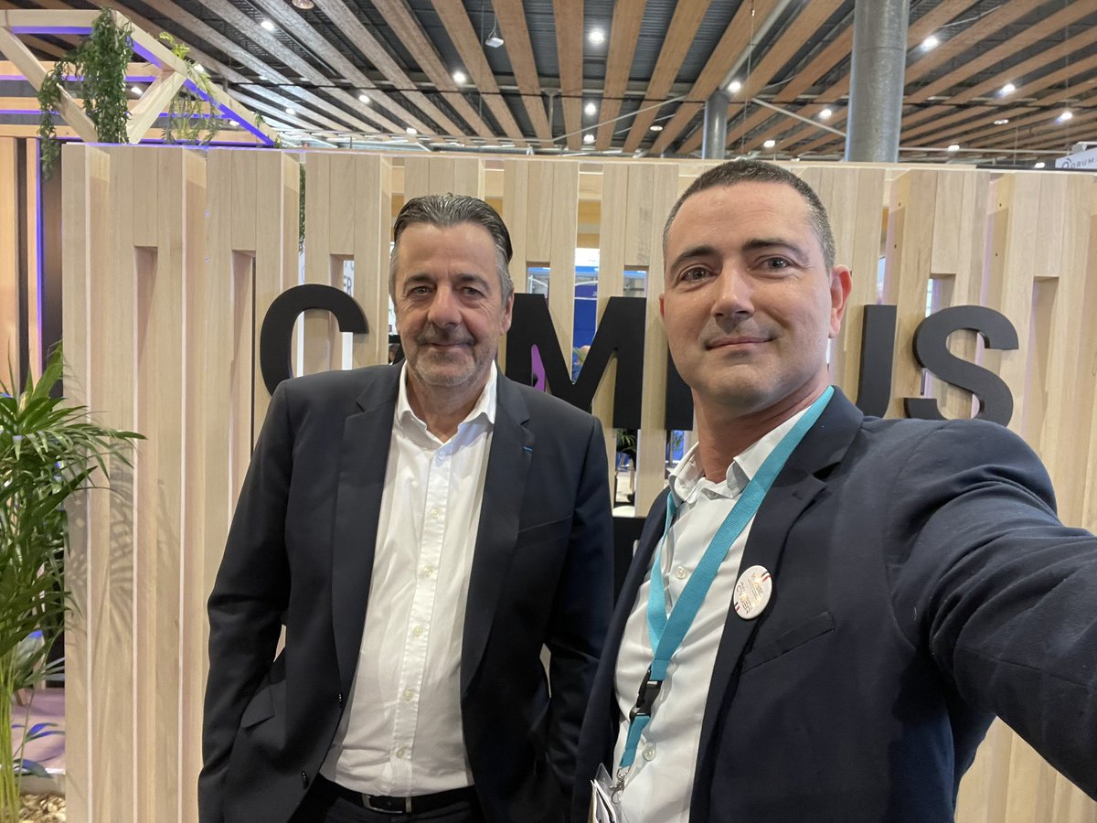 JeannickTardif's tweet photo. L’@groupeesaip, membre associé du @CampusCyberFr en direct du @FIC_eu avec le président M. Michel Van Den Berghe.

Merci à vous @MVDBCampusCyber pour votre engagement au quotidien pour la #cyber  
Stand H34-10 https://t.co/dHj9wYOywb
