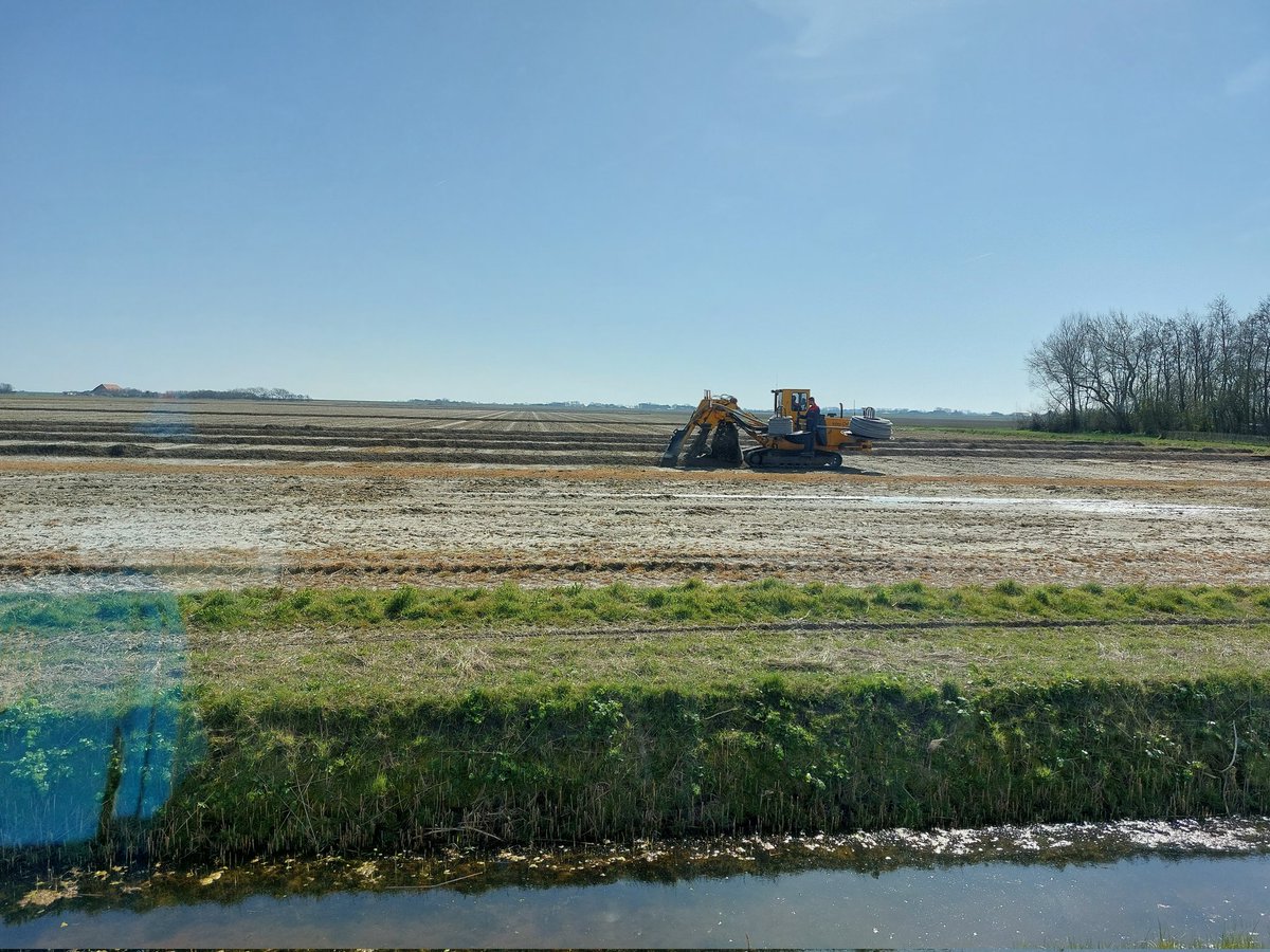 Boeren druk bezig om kwaliteit grond te verbeteren, afwatering verbeteren door te draineren.

Er kan ook (waar mogelijk) met lichte machines gewerkt worden. 

#landbouw
#bodemverbeteren
#aanpassenaanklimaat