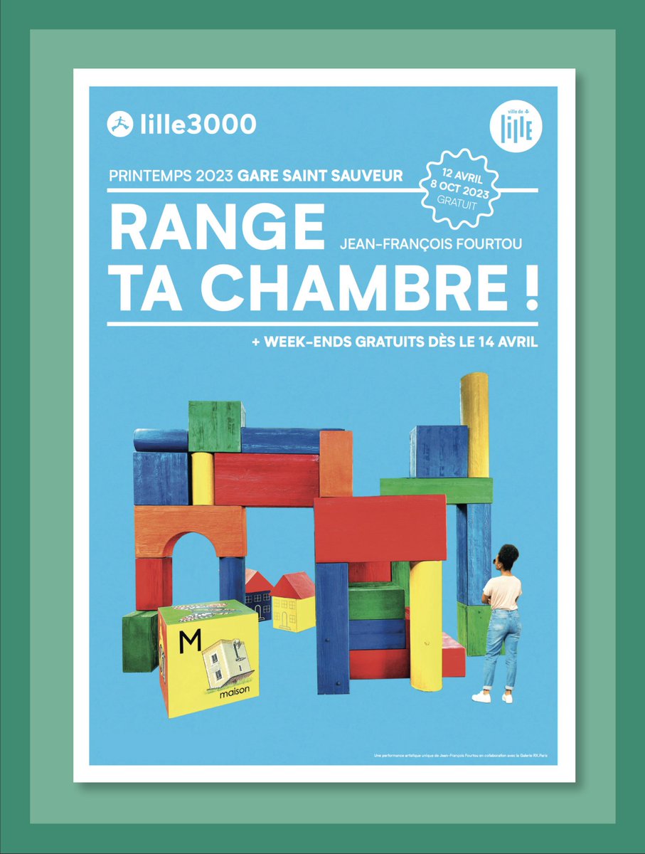 HeymannAssocies's tweet photo. ▲ @lille3000  Découvrez l'expo "Range ta chambre !" de Jean-François Fourtou à la Gare Saint Sauveur de Lille. Plongez dans un univers magique, explorez une chambre monumentale ! 

▼ Du 12 avril au 8 octobre 2023.  #Lille
#artcontemporain #SaveTheDate https://t.co/TNtG9obwwB