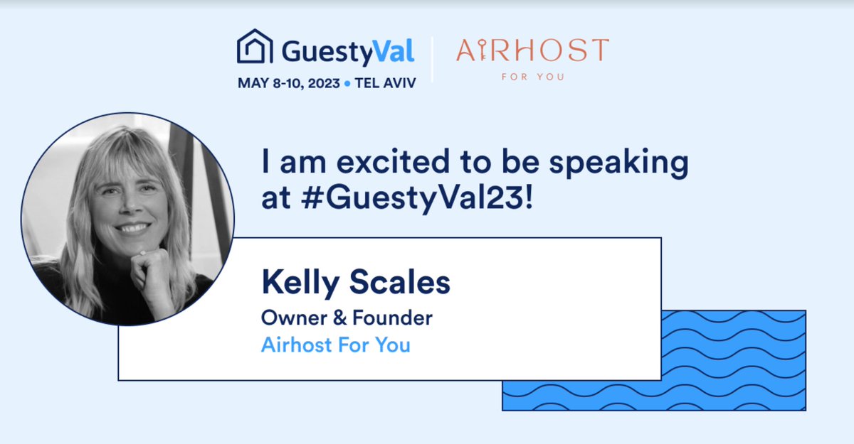 Scales_Kelly's tweet image. I'm very excited to be joining a stellar group of #shorttermrental industry experts in Tel Aviv in May 2023 at #Guestyval23! 
Registration is here: guestyval.com/tickets/
@Guesty #shorttermlet #vacationrental #propertymanagement #PropertyInvestment #propertyrental #accommodation
