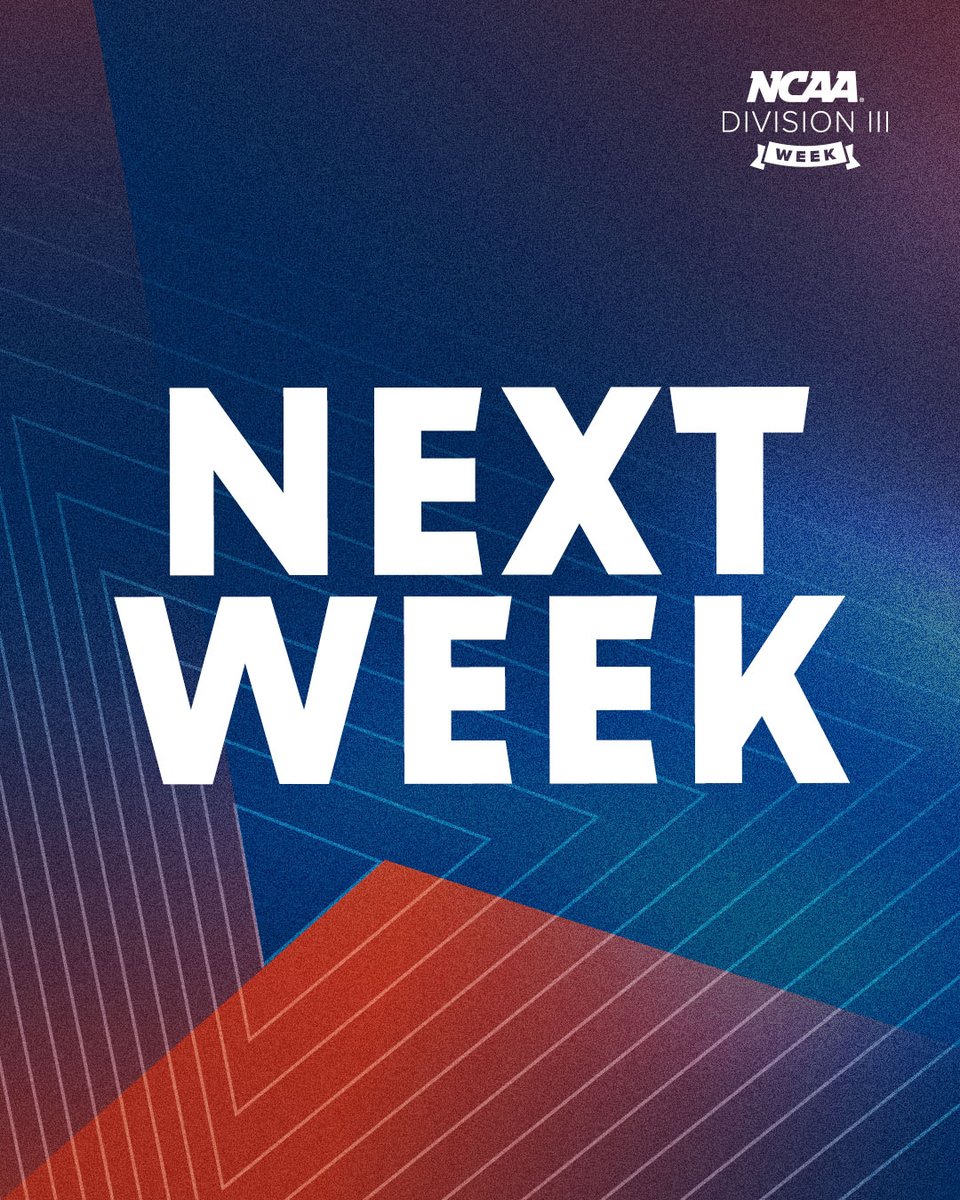 NCAADIII's tweet photo. Coming 🆙

#D3week | #WhyD3 https://t.co/SPfniWD7rR