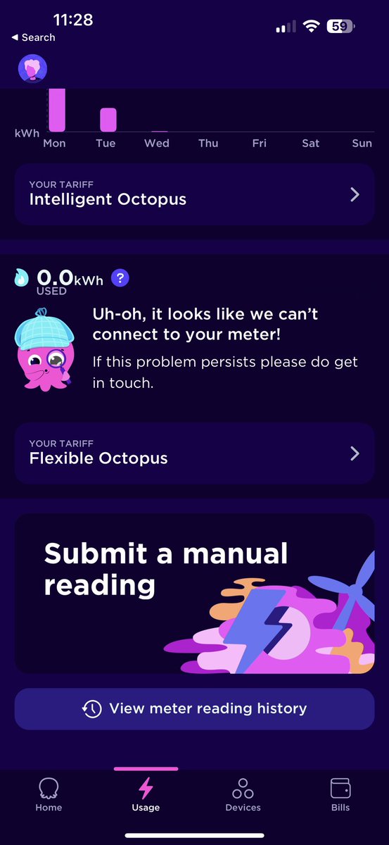 mike_murray87's tweet photo. Hi @OctopusEnergy ever since joining I’m unable to see my energy usage for my gas. 

Even in Octo-Aid there is no data. Is this something you can help with?

Thanks 🐙 https://t.co/zFK8S63Lmm