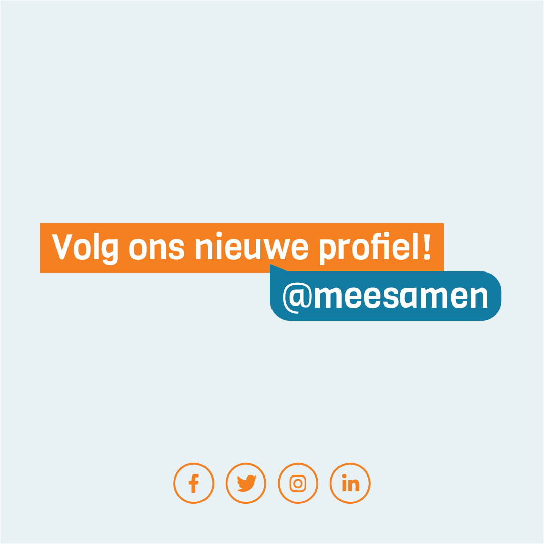 MEE Drenthe, MEE Oost, MEE Veluwe en MEE IJsseloevers gaan verder als MEE Samen! Volg ons voor het laatste nieuws via <a href="/meesamen/">MEE Samen</a> #meesamen #samensterk #beperking