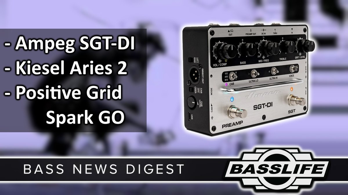 BassLifePodcast's tweet photo. The bass news compilation is ready. In this episode: Ampeg SGT-DI is preamp DI-box with speaker simulator,  Kiesel Aries 2 line of guitars and basses, Ed Sheeran and Cradle Of Filth collab, Positive Grid Spark GO amp, "Healing Foot" by Linkin Park https://t.co/zk5N4dDOLT https://t.co/srGHDGwR3i