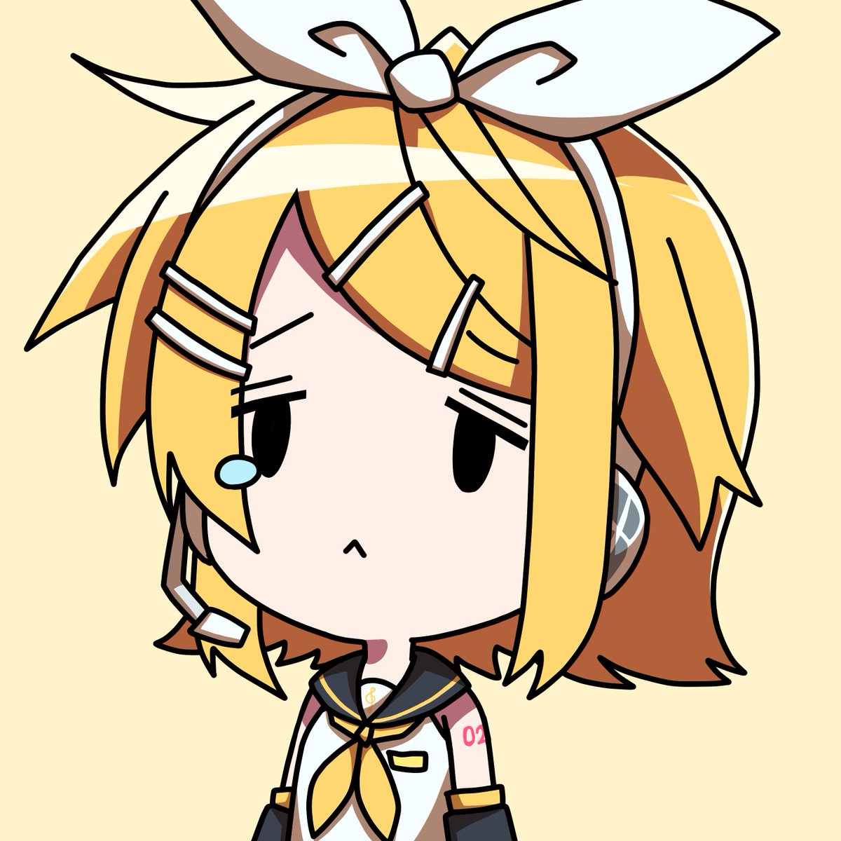 再掲】 リンちゃんフリーアイコン ご自由にお使いください。 #鏡音リン