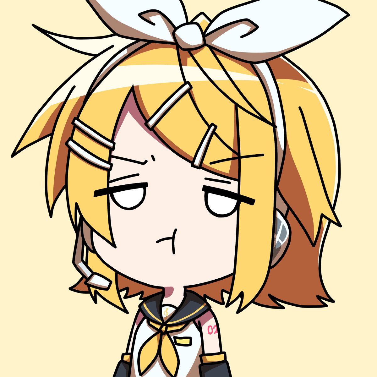 再掲】 リンちゃんフリーアイコン ご自由にお使いください。 #鏡音リン