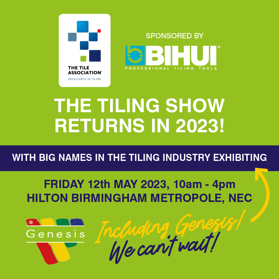 GenesisGlobalSystems (@genesisaps) on Twitter photo The Tiling Show kicks off in May!
We canβt wait to see everyone and show off our latest products.
Our team will be on hand to help with any questions and donβt forget about <a href="/BihuiU/">BIHUI Tools UK</a> who are sponsoring this event and also exhibiting!
#genesisglobalsystems #bihui #ceramics The Tiling Show kicks off in May!
We canβt wait to see everyone and show off our latest products.
Our team will be on hand to help with any questions and donβt forget about <a href="/BihuiU/">BIHUI Tools UK</a> who are sponsoring this event and also exhibiting!
#genesisglobalsystems #bihui #ceramics