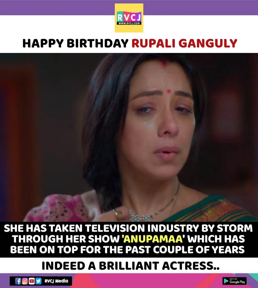 Happy Birthday @TheRupali 

#rupaliganguly #anupamaa #tvshow #tvactress #rvcjmovies