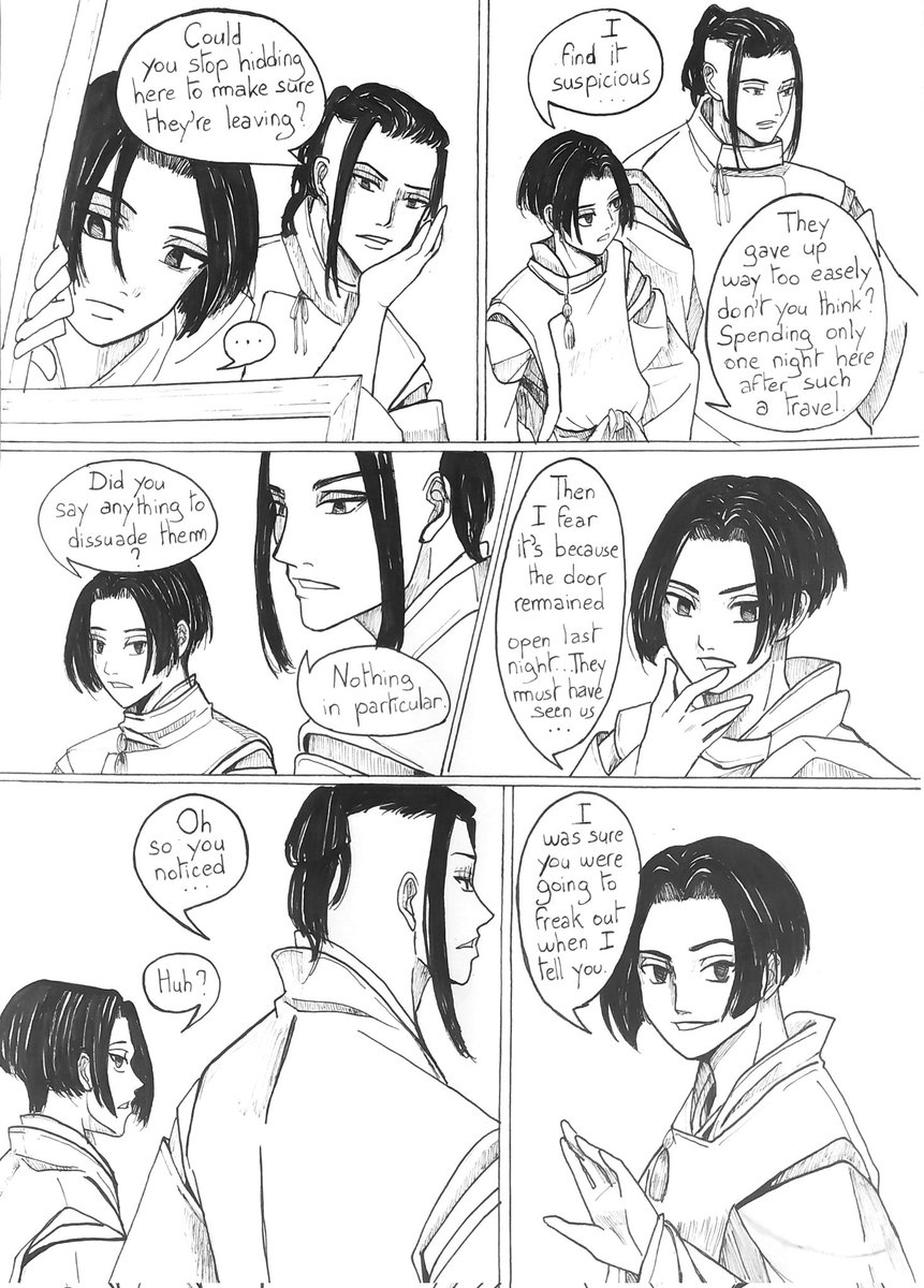 Avanelielle's tweet photo. Doramai feudal AU [Part 17/17] | left to right | Thanks everyone for reading 🙇‍♀️
I had so much fun drawing this story so I hope you liked it (*´˘`*)♡

 #drakey #dramai #ドラマイ https://t.co/HljCLy7U5i