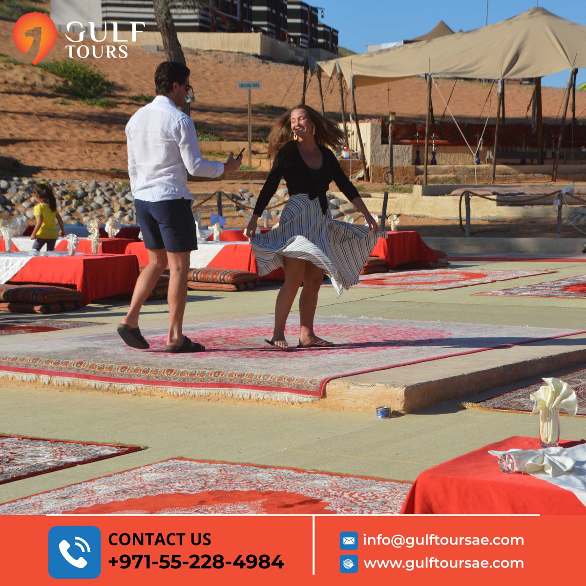 Our guests enjoy the beauty and tranquillity of the desert oasis while being surrounded by culture and comfort.
You also visit to experience the lifestyle and peace of Bedouinoasis.
visit: gulftoursae.com

 #desertcamp #camelrides #samsanddunes #duabi #uae #bedouin