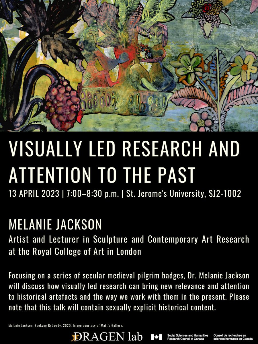 uWaterlooWCGS's tweet photo. Another event alert! 📅 VISUALLY LED RESEARCH AND ATTENTION TO THE PAST: Join us for a talk with artist and lecturer at @RCA Dr. Melanie Jackson, who will explore a series of secular medieval pilgrim badges. April 13, 7-8:30 pm ET at @StJeromesUni. @uwaterlooARTS @amrasmus1300 https://t.co/ivx6I2AKOx