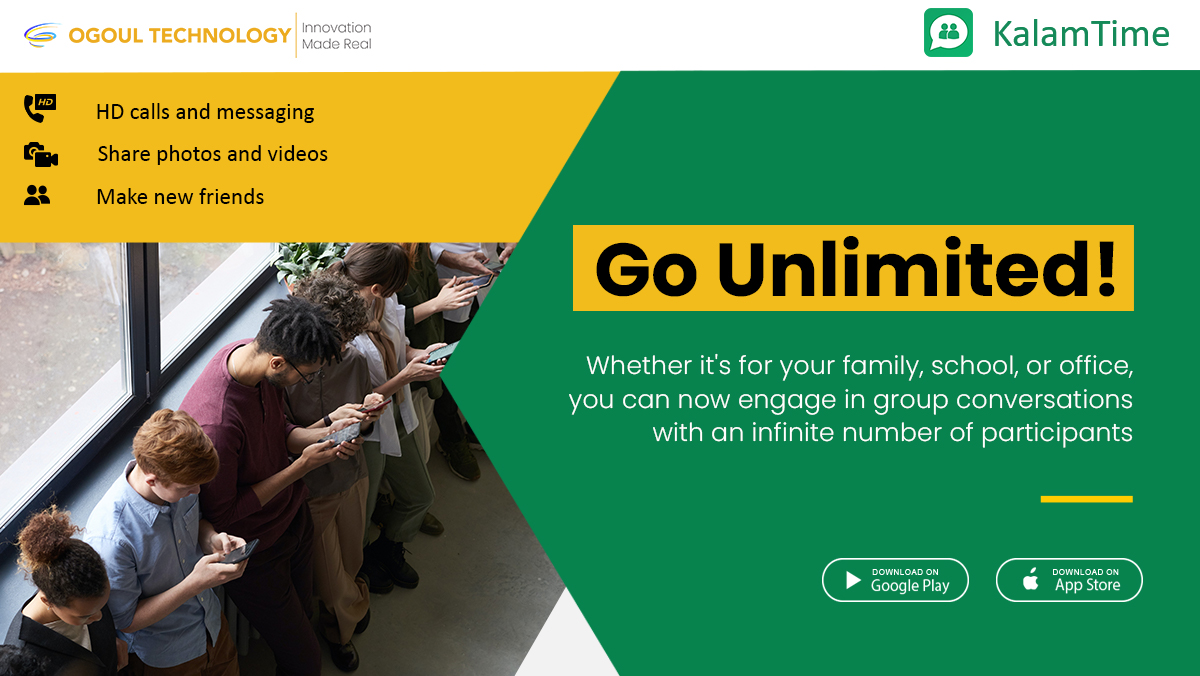 KalamTimeTweets's tweet photo. Connect with an infinite number of people with Go Unlimited!
Download on Play Store: https://t.co/pqM1iPdcKk
Download on iOS: https://t.co/Zw9QOfUY6l
Web: https://t.co/ogYZF3tdgl
#GoUnlimited #GroupConversations #InfiniteConnections #StayConnected #CommunicationMadeEasy https://t.co/Y82JgNSbjG