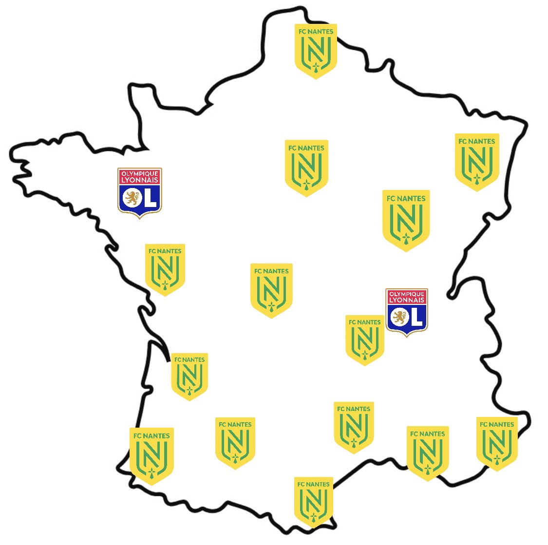 Gourniste's tweet photo. Toute la France ce soir. #FCNOL https://t.co/DUd6gjfcBb