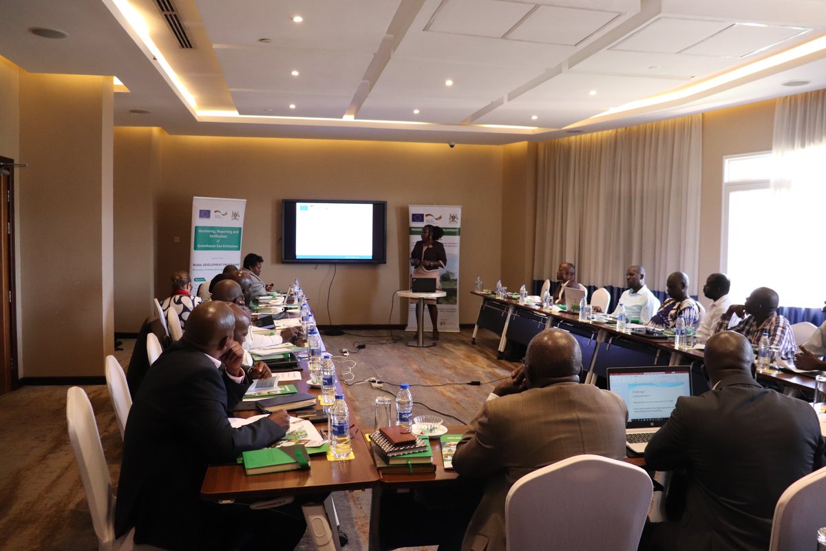 giz_uganda's tweet photo. Since 2019, our Rural Development Program (PRUDEV) through the #ProCSA project is working with Govt in strengthening the Monitoring Reporting &Verification of greenhouse gases in the agriculture. At today’s MRV workshop, districts are sharing their experiences and lessons learnt. https://t.co/ePOab76Zd1