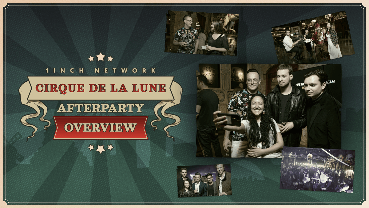 1inch's tweet photo. #1inch's Cirque De La Lune ๐ was out of this world, and we have a video to prove it: https://t.co/DYZUjirsT8
But be warned: our parties are so unforgettable that you might need a memory swap!
Join our group for the next ๐๏ธ ticket to ride: https://t.co/pMrPSHsBH1
#1inchEvents https://t.co/yrt3pGy1Gk