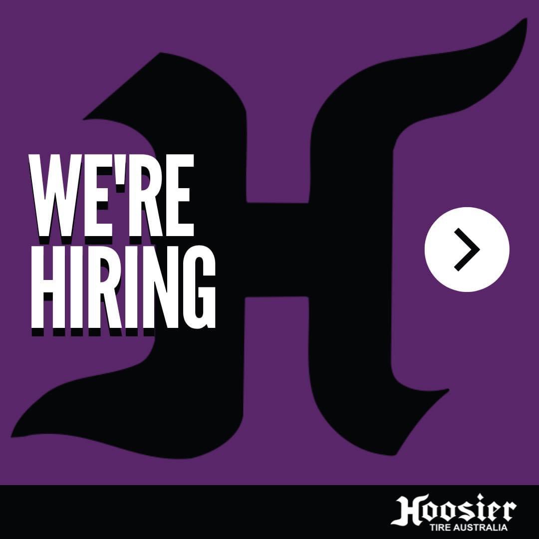 HoosierTireAU's tweet photo. HOOSIER IS HIRING!
Ever wanted to work in the motorsport industry? 

Here at Hoosier Tire Australia we supply to speedway, rally, circuit, drag and motocross.

Check out our ad on Seek ⬇️
https://t.co/NAUy6NIvUT https://t.co/0p24WYgMUL