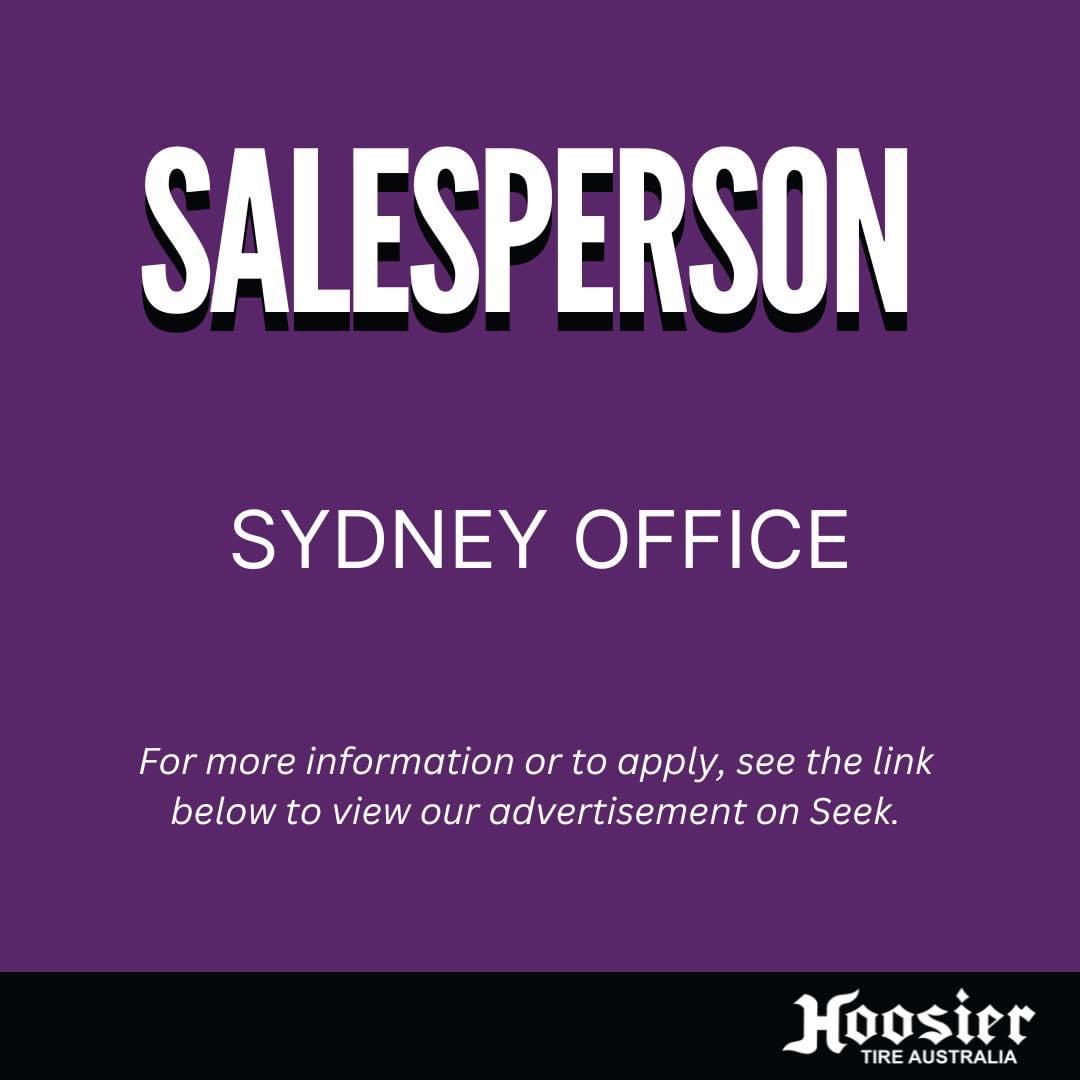 HoosierTireAU's tweet photo. HOOSIER IS HIRING!
Ever wanted to work in the motorsport industry? 

Here at Hoosier Tire Australia we supply to speedway, rally, circuit, drag and motocross.

Check out our ad on Seek ⬇️
https://t.co/NAUy6NIvUT https://t.co/0p24WYgMUL