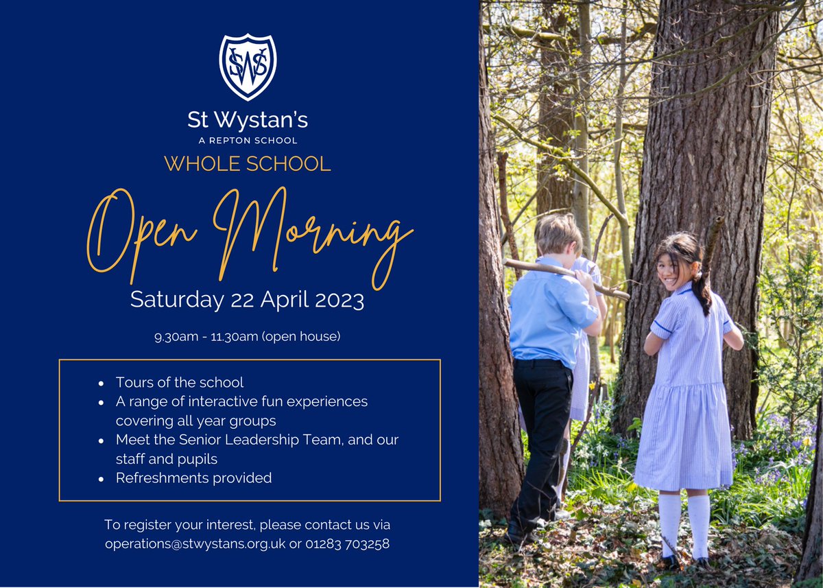 WystansSt's tweet image. We hope to see you at our upcoming Open Morning on Saturday 22nd April. A great opportunity to find out about our lovely school and to meet our friendly staff and wonderful pupils.