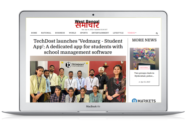 TechDost's tweet photo. TechDost launches 'Vedmarg - Student App': A dedicated app for students with school management software
#vedmarg #techdost #pr #pressrelease #androidapp #students #schoolerp
https://t.co/qhNDctxDJ3 https://t.co/ZFfkw7bJaI