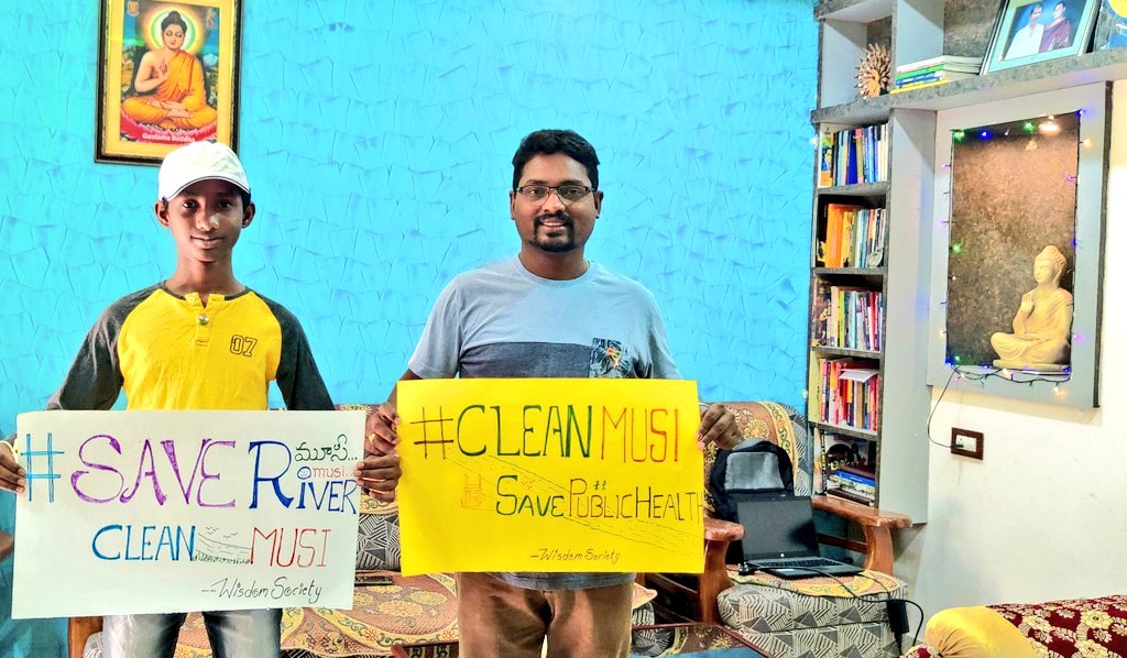 ProfRamky's tweet image. #CleanMusi
#SavePublicHealth 
#CleanHyd 
@KTRBRS 
@GHMCOnline 
@hydcitypolice 
@TelanganaCMO 

Join hands to keep Musi Clean and Green

Proud to be Hyderabadi
If we Save Nature, Nature will Save us

Sarosh joined first of it's kind of Social Program in his 7th Class